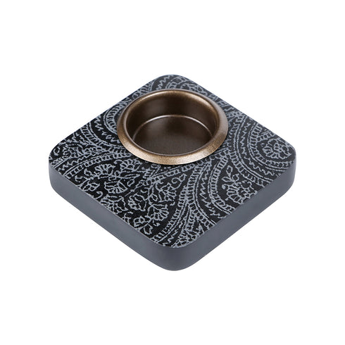 Hand Engraved Stone Tea Light Holder